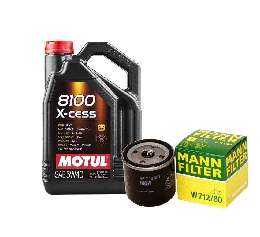 SAAB Engine Oil Change Kit - Motul 93186554 (5W40) (X-CESS 8100)